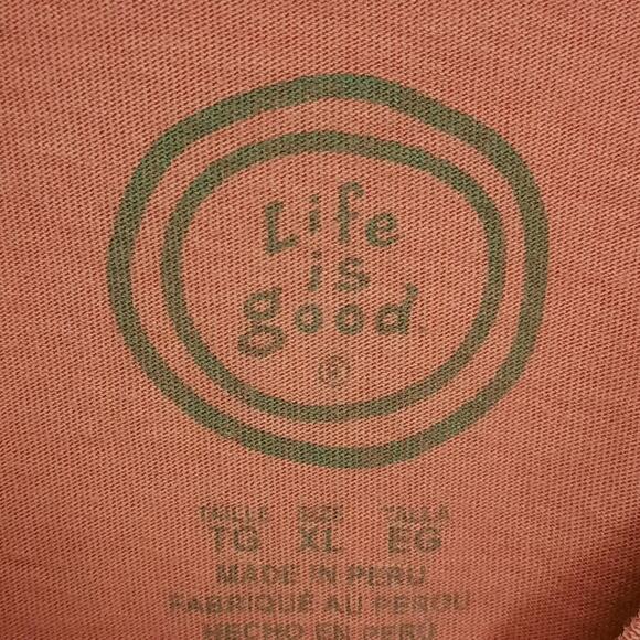 Life Is Good Mr. Fixit T-Shirt XL Red Drill Graphic Tee Made in Peru Funny Gift - Picture 3 of 5